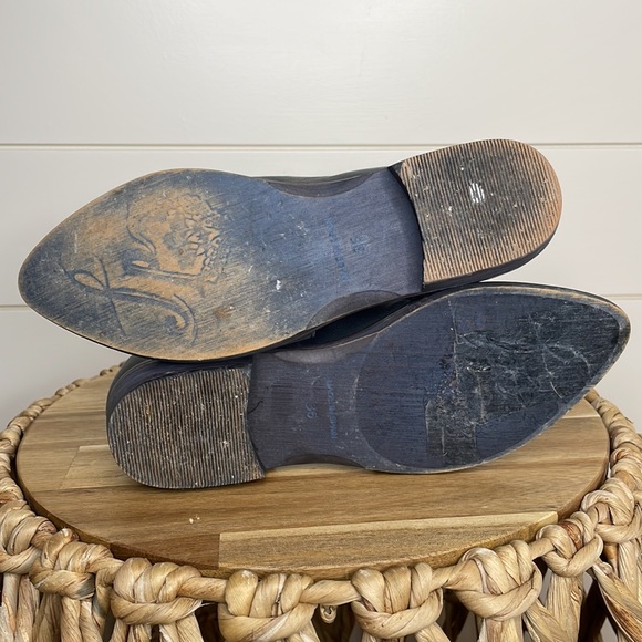 Free People Royale Booties Cut Out Loafer Black Leather Size 36 - Picture 8 of 9